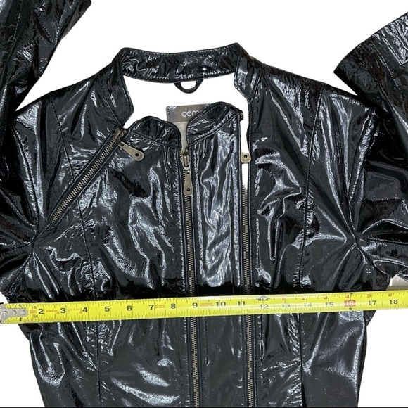 Doma Patent Leather Multi Zipper Jacket Black SZ 
Medium Edgy Streetwear EUC - Picture 8 of 11